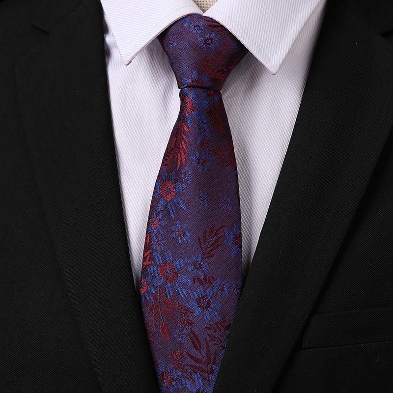 Fashion Versatile Casual Men And Women Retro Hong Kong Style Business Dress Groom Wedding Korean Version 8Cm Hand-Patterned Tie