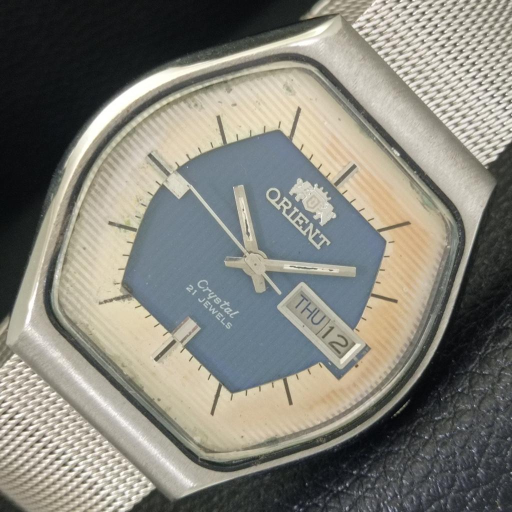 

JAPAN VINTAGE ORIENT CRYSTAL AUTOMATIC 46941 MENS ORIGINAL DIAL WATCH a703448-1