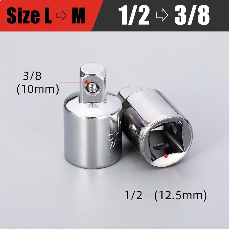 1/2,1/4,3/8 Ratchets Wrench Socket Adapter Converter Transfer Socket Wrench Ratchet Sleeve Adapter Drive Spanner Connecting Head
