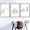 Modern Minimalist Line Musical Instrument Piano Guitar Drum Kit Note Music Poster Nordic Living Room Bedroom Wall Art Home Decor