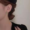 Huitan Trendy Delicate Stud Earrings Noble Luxury Elegant Piercing Accessories for Women Modern Bright Daily Versatile Jewelry