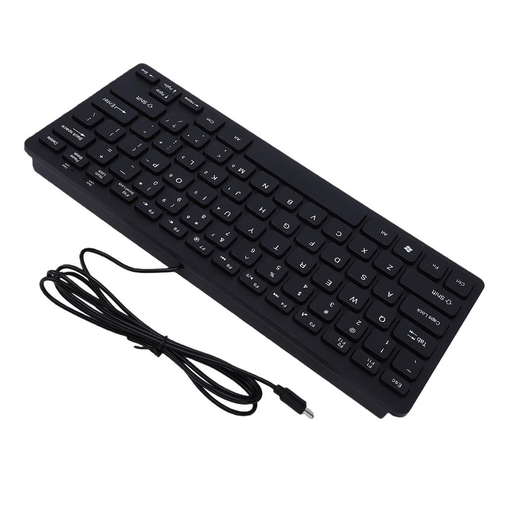Type C Wired Keyboard Quiet Lightweight Silent Chocolate Key Small Wired Keyboard for Computer PC Laptop
