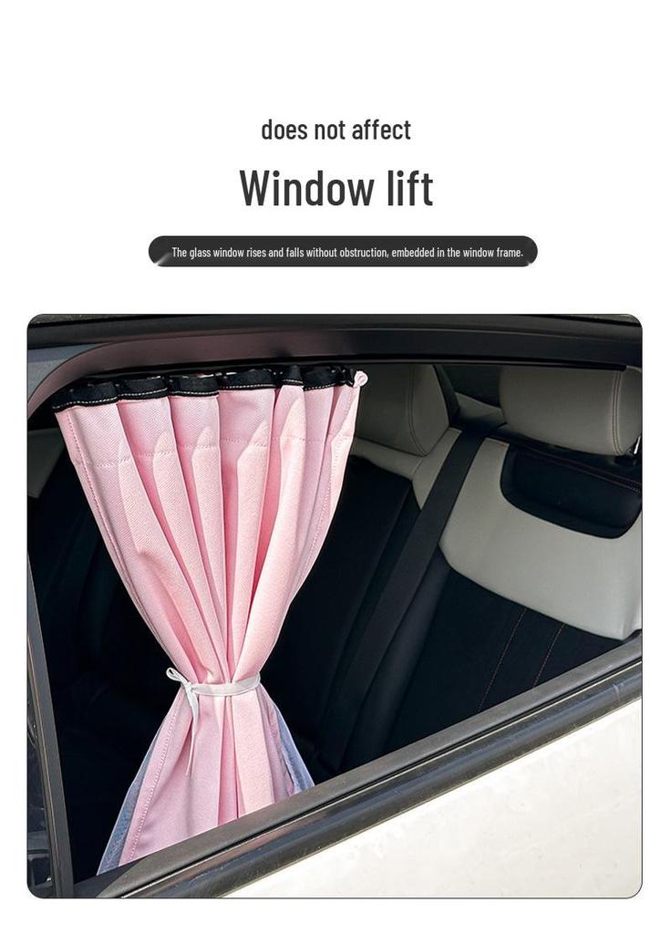 Baby Car Sunshade: Cute Lace Side Window Curtain for Sun Protection & Privacy