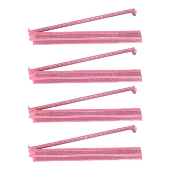 

4 шт. Подставка для джонга с толкателем Тяжелый держатель для плиток маджонга Линейка для толкания розовый