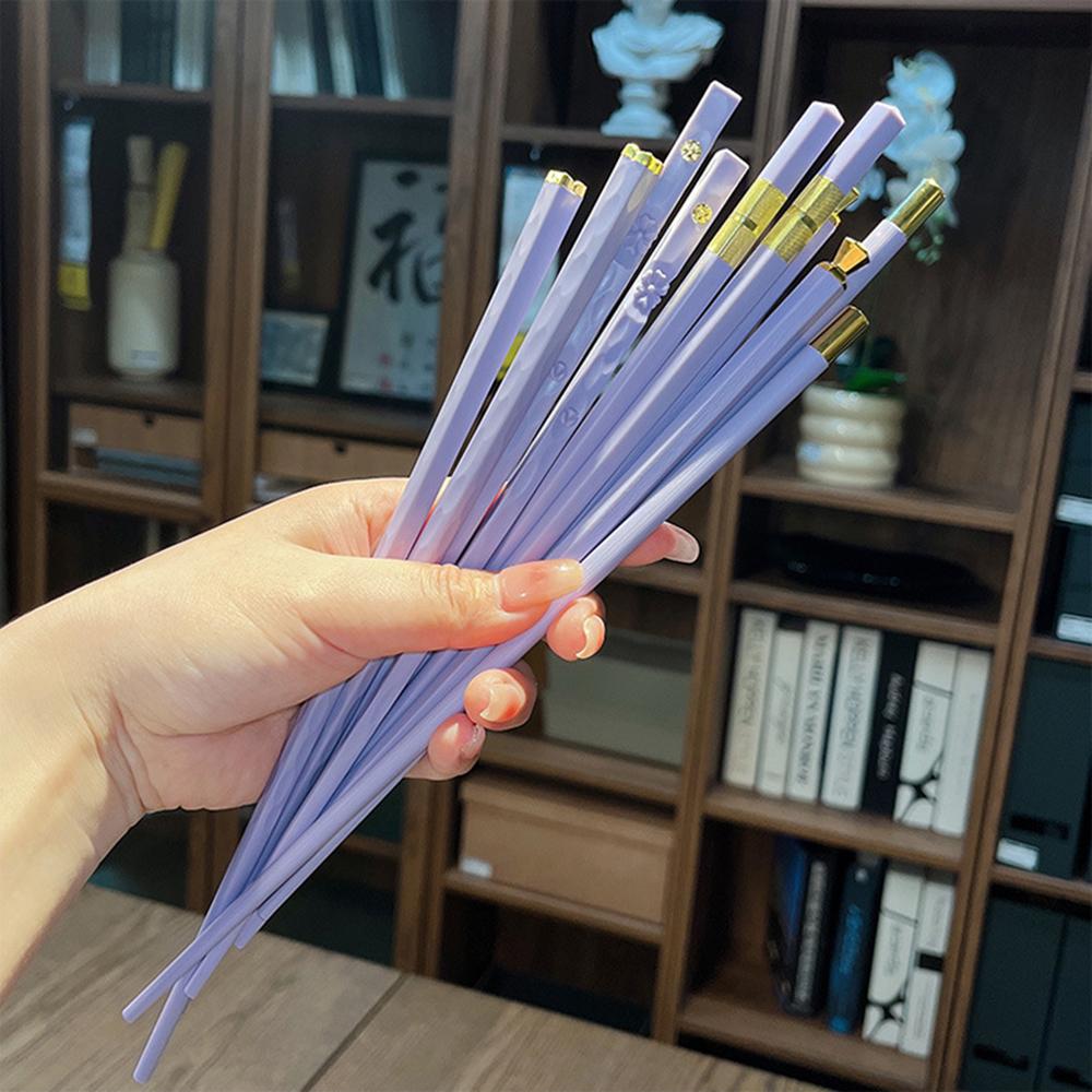5 paia di bacchette giapponesi antiscivolo di alta qualità coreano home hotel ristorante portatile cibo sano bastone per bacchette di sushi