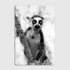 Lemur Bw Metal Sign Wall Pub Mural Classic Poster Tin Sign Poster