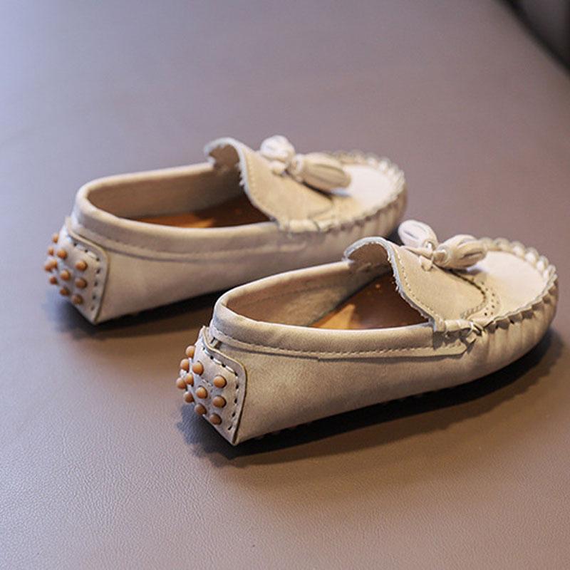 Kinder Leichte Freizeitschuhe Weiche Leder Mokassins Quaste Slipon Flache Schuhe Jungen Mädchen Bequeme Loafer Baby Sneaker