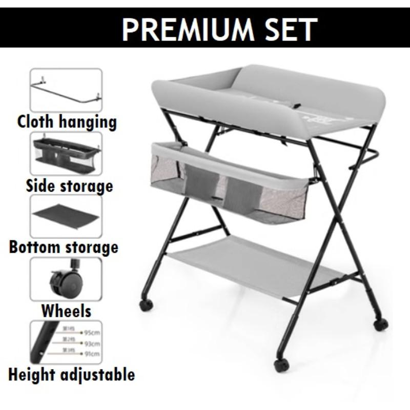 Faltbar Multifunktional 0-3 Jahre Alt Neugeborenenpflege Windel Stilltisch Höhenverstellbar Baby Windeln Wickeltisch
