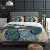 Peacock Flower Hydrangea Retro Duvet Cover With Pillow Case Custom 3pcs Bedding Set Quilt Cover Double Bed Home Textile