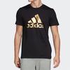adidas T Shirts Men's Black Crew Neck Moderate Straight Fit FN1735