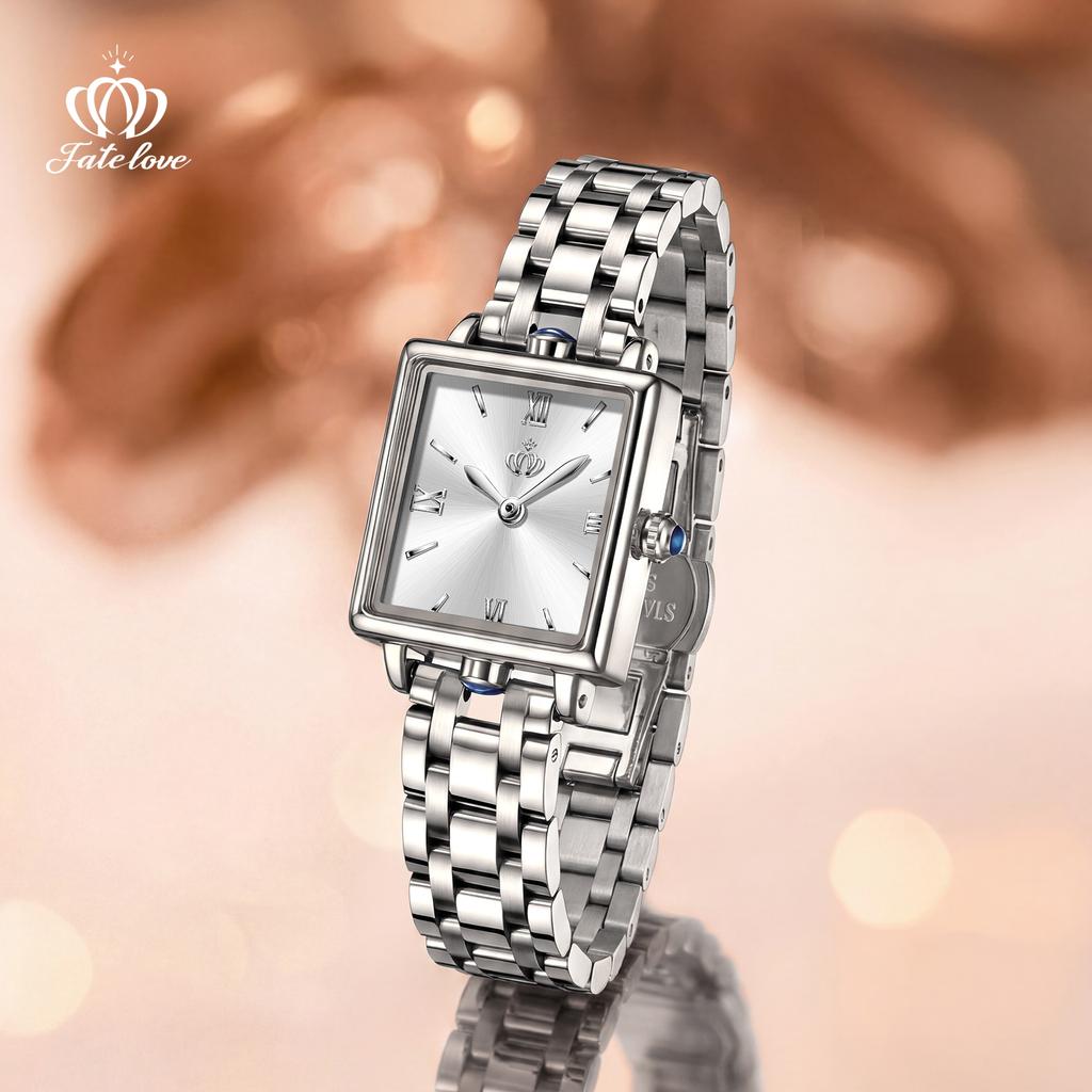 FATE LOVE Brand Women's Fashion Square Quartz Watch Waterproof 926