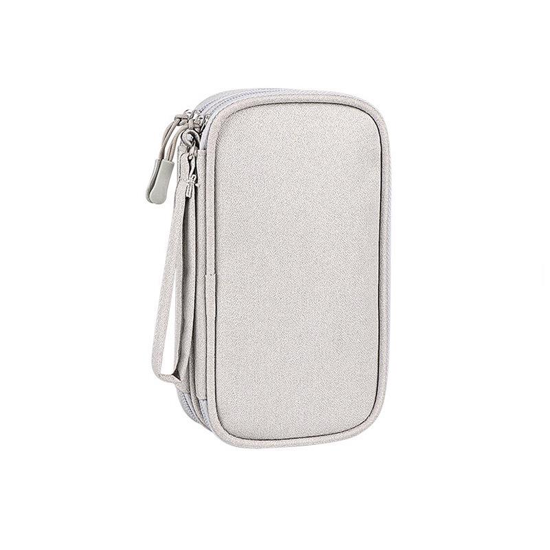 

Сумка для цифрового хранения: Защита повербанка, кабеля, жесткого диска и телефона Large 21*12.5*6cm светло-серый