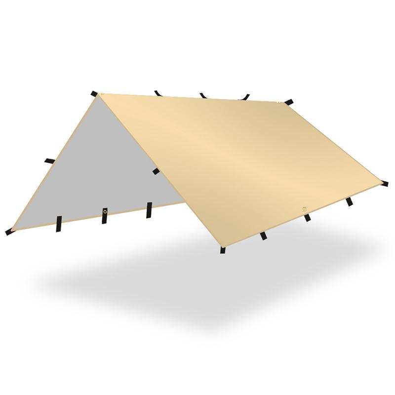 

4x4m 4x3m 3x3m брезентовая палатка водонепроницаемая для кемпинга с защитой от ультрафиолета для пешего туризма и походов, брезентовая палатка для кемпинга, туристический пляжный навес от солнца 4*4m хаки