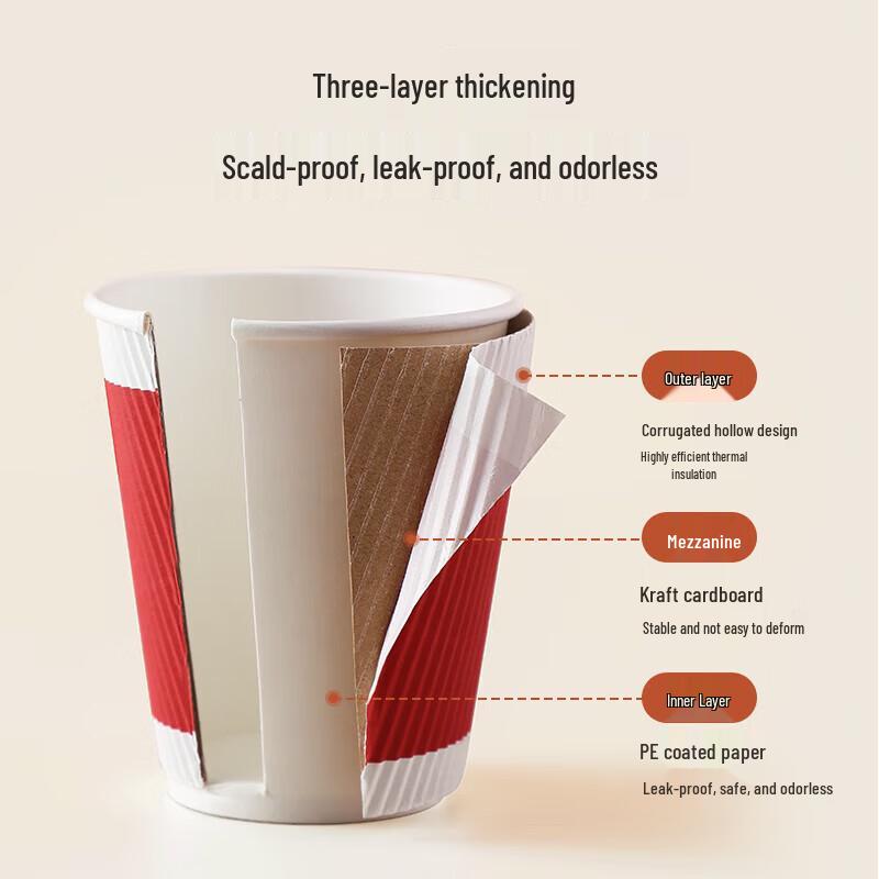 MARYYA Disposable Coffee Cups with Lids