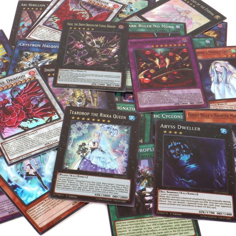 Non-Toxic 100Pcs No Repeat Holographic Yugioh Card In English Yu Gi Oh Master Duel Competitive Deck Trading Card Game Shiny Collection