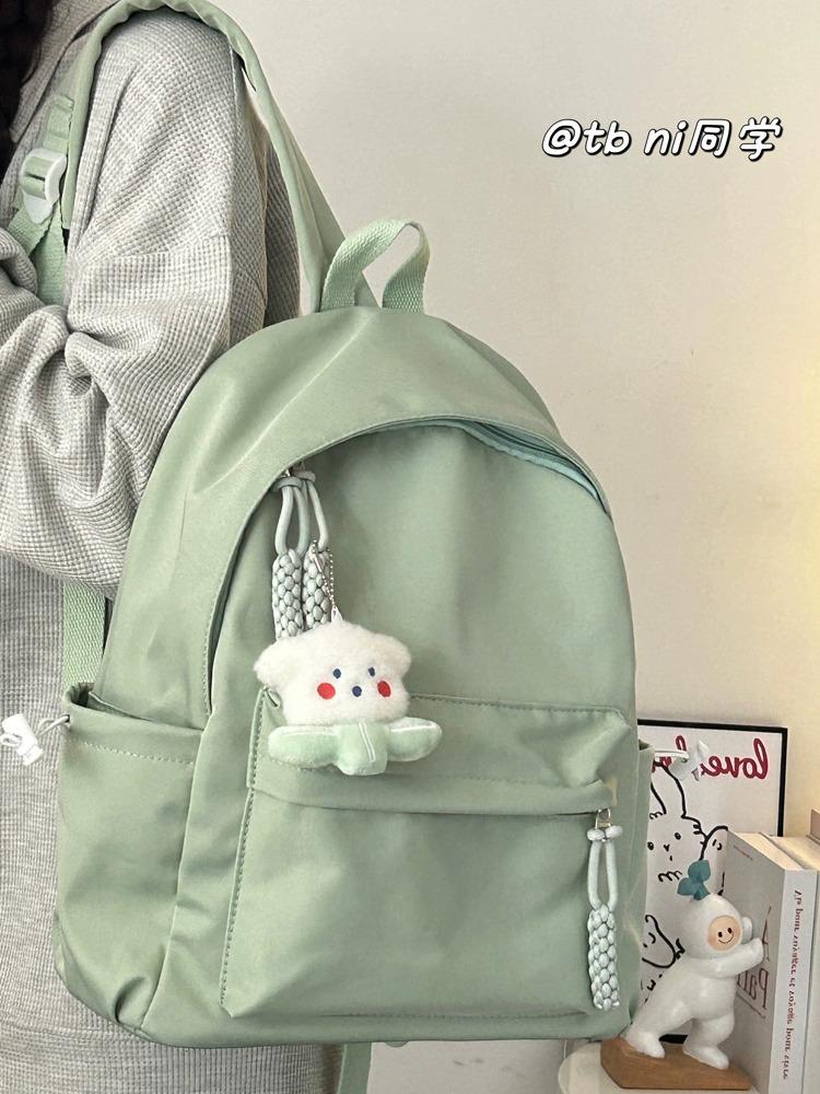 Schoolbag Schoolbag Female College Student Simple Design Junior High School Student Backpack Large Capacity Korean Version Mori Girls Travel Backpack
