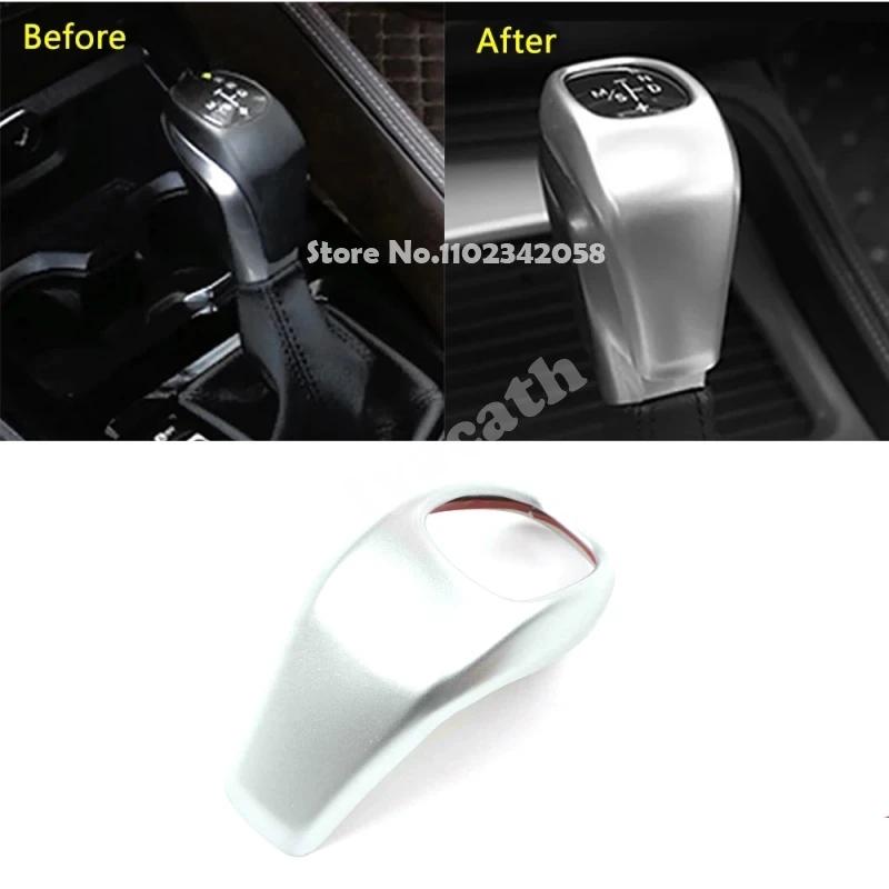 Fit for BMW X1 2 Series F48 F46 2015 2016 2017 2018  ABS carbonfiber Car Gear Head Shift Knob Protection Cover Trim  Accessories