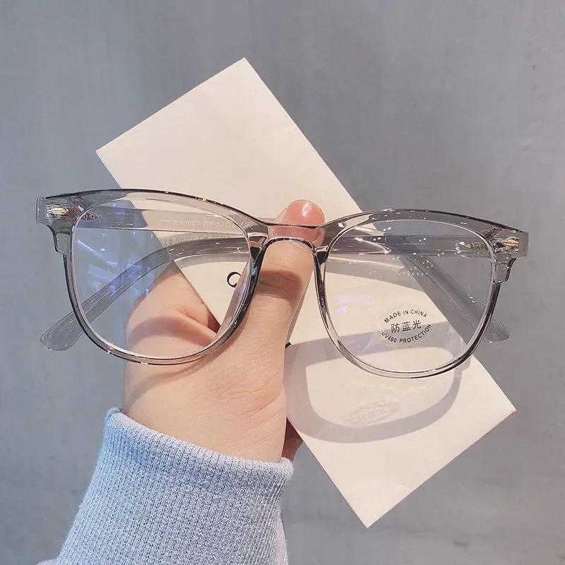2023 Myopia Glasses Fashion Anti-Blue Glasses For Women And Men Popular Big Square Glasses College Students Nearsighted Oculos
