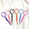 Lot de 2 pinces à queue de cheval en plastique pour femme et fille, accessoire de coiffure, tresse, noir