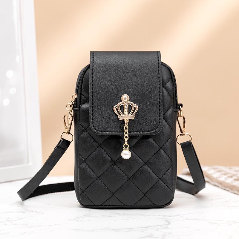 2026 New Pearl Pendant Bag Diamd Vertical Phe Bags Fashi Baita Women's Bag Diamd Grid Embroidered Crossbody Bags