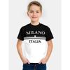 Kids Clothes Gradient Paris Printed T-Shirt Summer Outdoor Boys Girls Casual Short Sleeve Fashion Trend Street Child Top