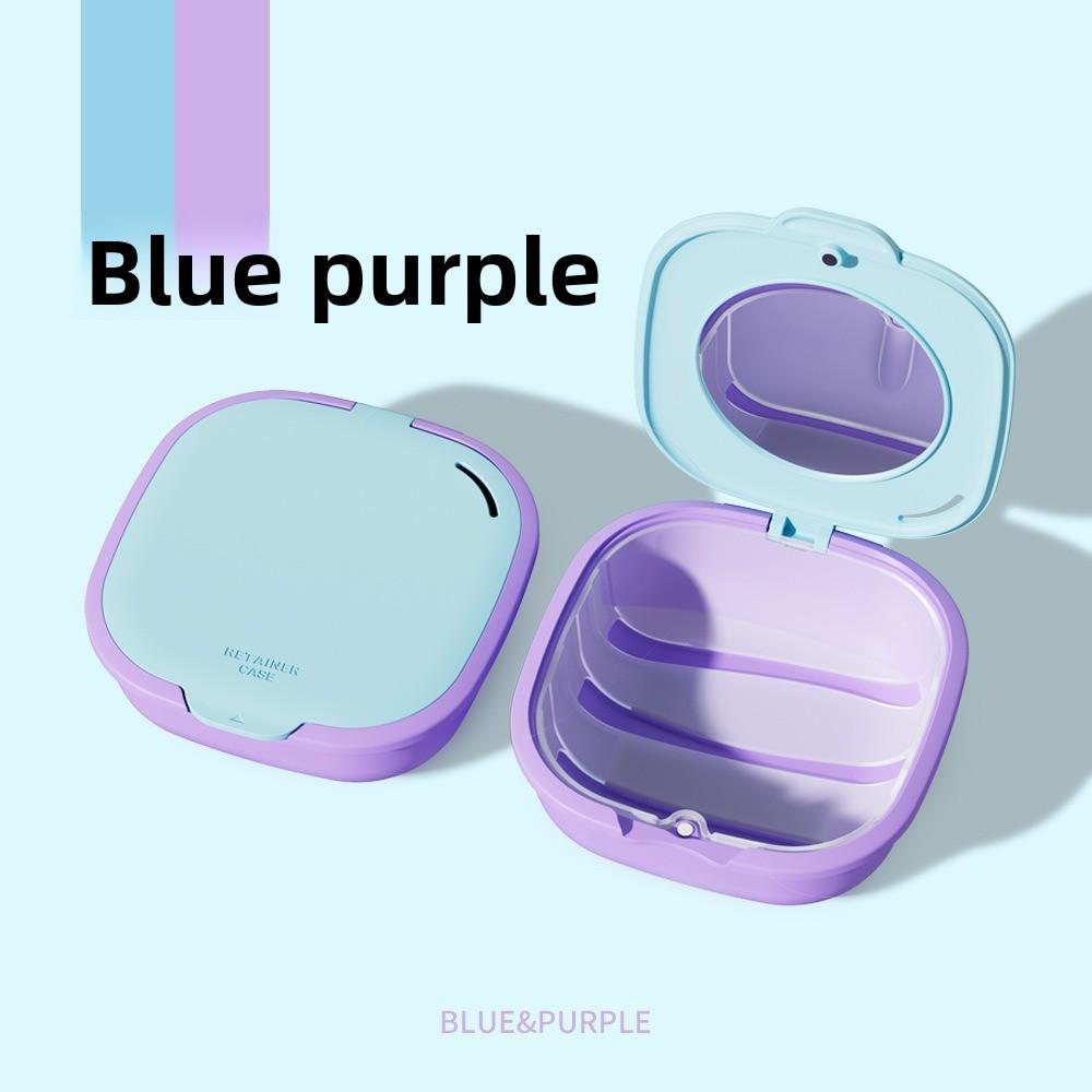 Portable Dental Retainer Case With Magnetic Water Drain For Travel And Storage