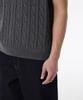 Musinsa Standard Cotton Cable V-Neck Knit Vest [Gray]