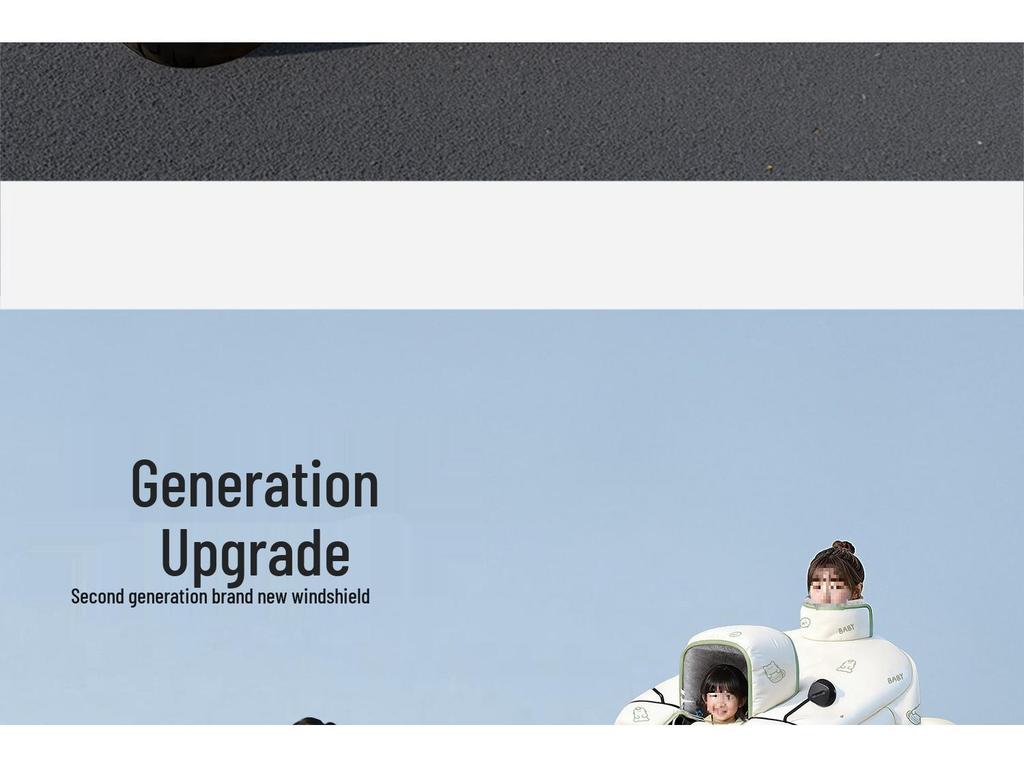 Children's Parent-Child Electric Motorcycle Winter Windshield - Fleece-Lined, Thickened, Waterproof, Full Coverage.