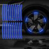 Car Wheel Reflective Strip, Rainbow Rim Decals for Cars Motorcycle Bike, Waterproof High Visibility Sticker for Tires