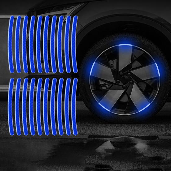 Car Wheel Reflective Strip, Rainbow Rim Decals for Cars Motorcycle Bike, Waterproof High Visibility Sticker for Tires