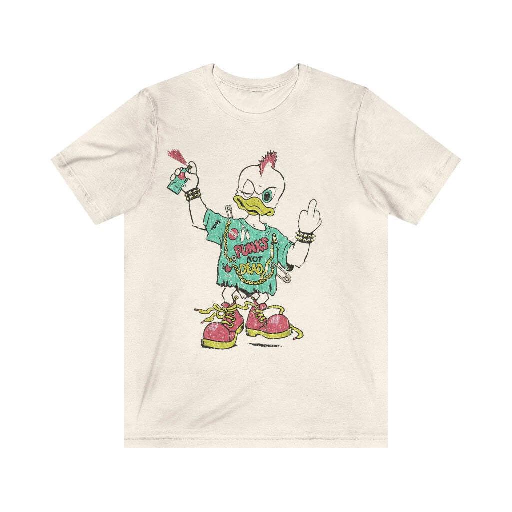 Punks Not Dead Duck 1992 Vintage Men s T shirt S