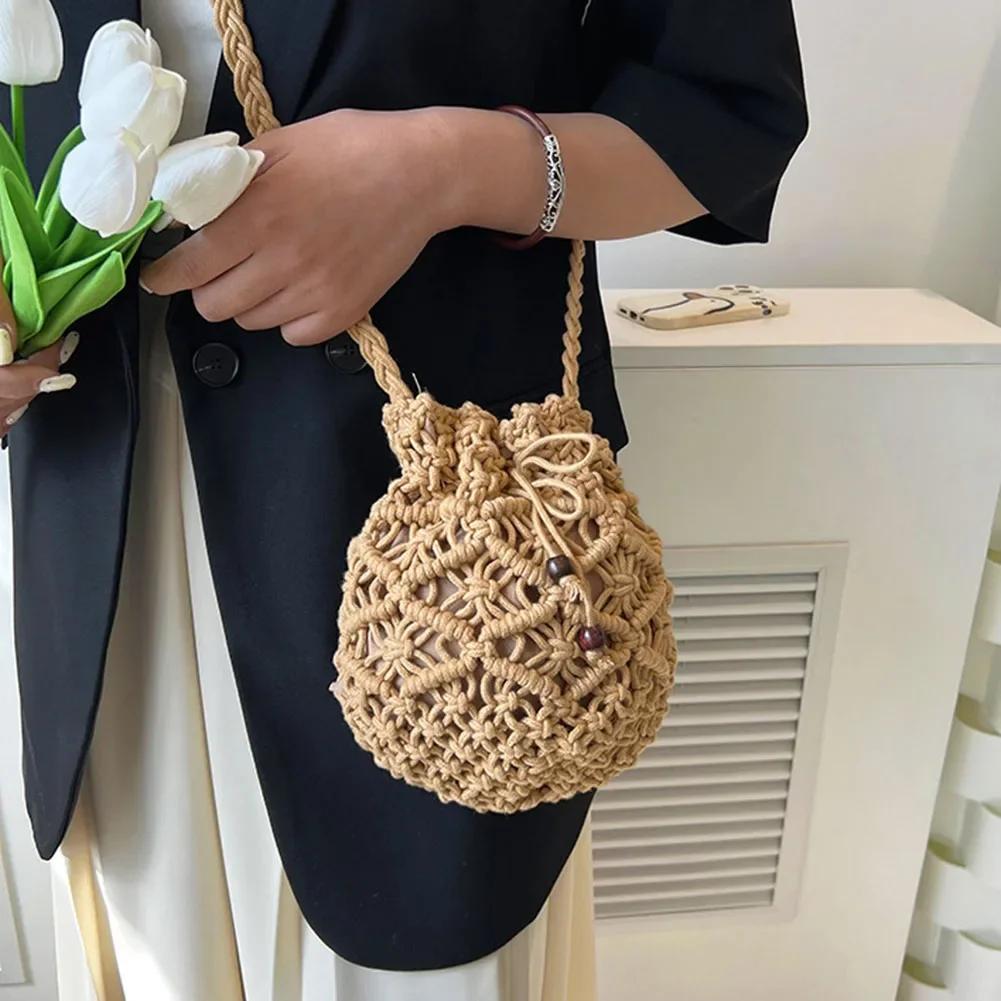 New Summer Fashion Handmade Bucket Bags for Women Shoulder Crossbody Bag Female Handbag