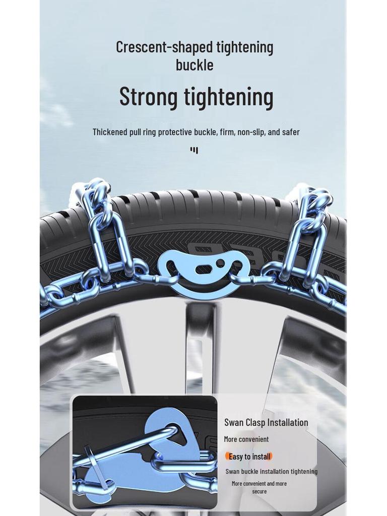 Compatible Snow and Mud Tire Chains for Great Wall Haval H6, H2, H4, H5, H7, Big Dog M6 Cars