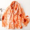 Winter Shimmer Oil Painting Floral Fringe Viscose Soft Scarf Cotton Shawls Women Perfect for Travel Casual Muslim Hijab 180*90Cm