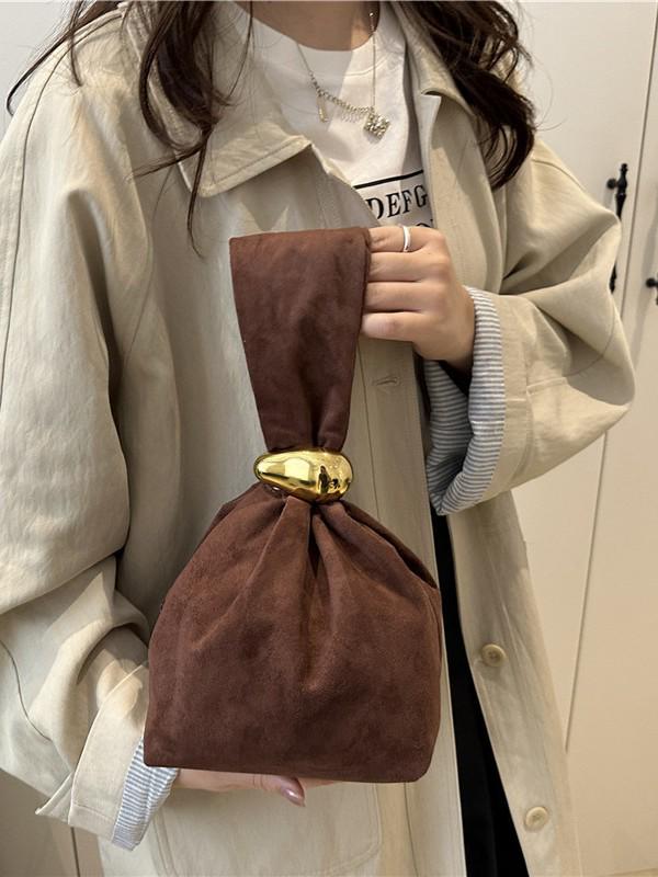 Niche Women's 2025 Trendy Autumn/Winter Retro High-End Bucket Bag