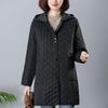 Spring Autumn Retro Comfort Versatile Rhombic Lattice Ligh Cotton Loose Women Parkas Down Cotton Jacket Warm Coat Female