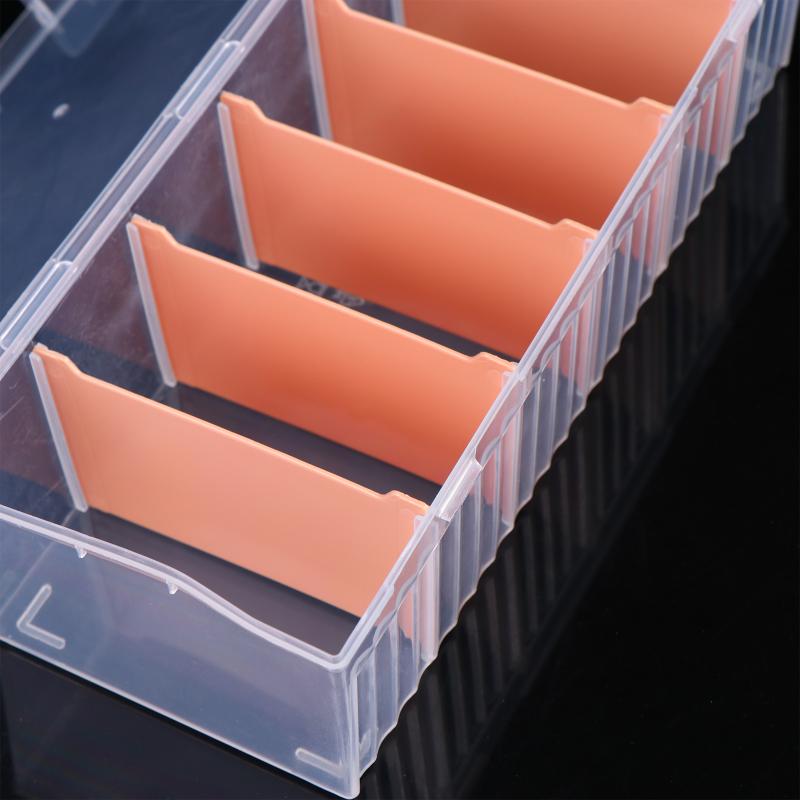 

Clear Plastic Compartmentalized Organizer Box Holds 550+ Game Cards Storage Box With Adjustable Divider For Cards 1Pcs 1pcs