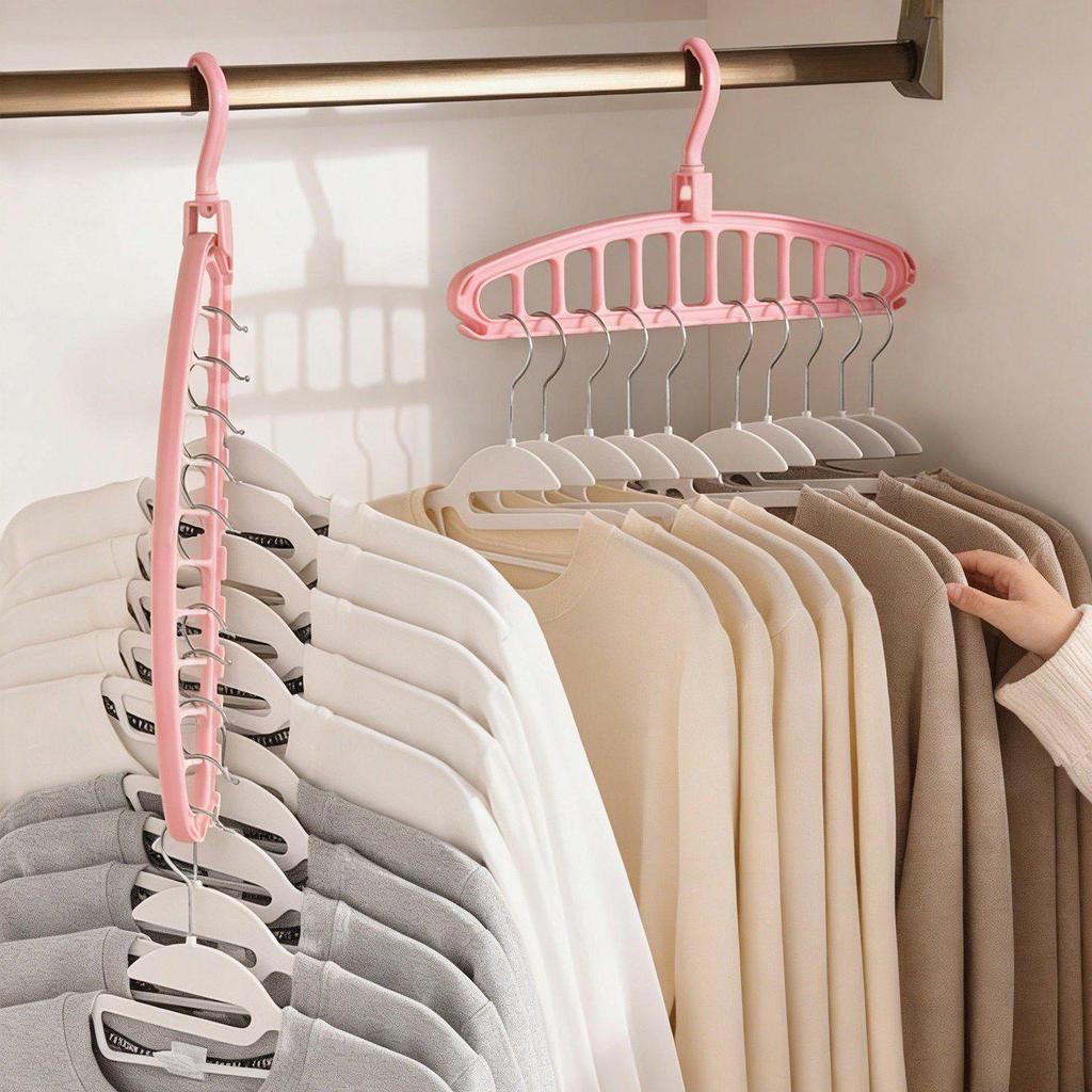 Space-Saving Multi-Functional Folding Clothes Hanger for Home & Dorm Use - Magic Drying Rack and Storage Solution