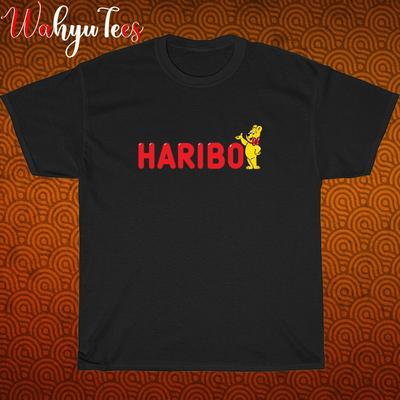 Nieuw! HARIBO Gummybeer Logo Zwart Grijs Marineblauw Wit Maat S-5XL Unisex T-shirt