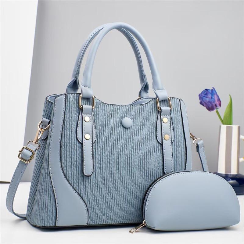 New Fashion Women's Handbag 2 Piece Set Handbag Large Capacity Multifunctional Shoulder Crossbody Bag Trendy Style Tote Bag
