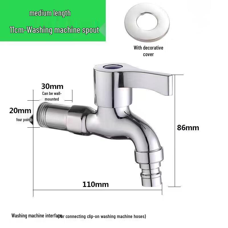 Brass Quick-Open Washing Machine & Mop Sink Faucet