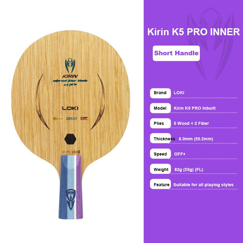 Racchetta da Ping Pong LOKI K5 PRO 7 Strati 5 Legno 2 Carbonio Racchetta da Ping Pong con 2 Fibre di Carbonio OFF+ Racchetta da Ping Pong con Scatola