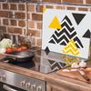 GLASS PROTECTIVE PLATE FOR STOVE 60x52 PATTERNS