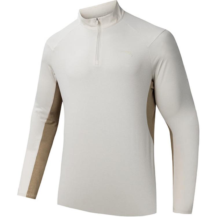 

Anta Outdoor Series Stand Collar Straight Fit Long Sleeve T-Shirt Men tops Chalk-White 152446404-1 M