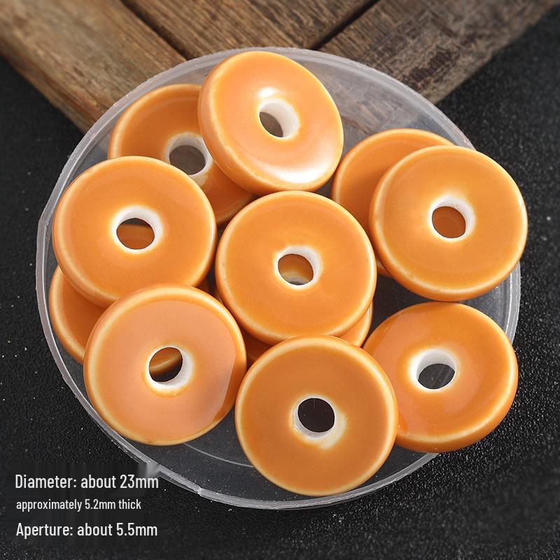 Fresh Large Hole Porcelain Donut Beads for DIY Bracelets