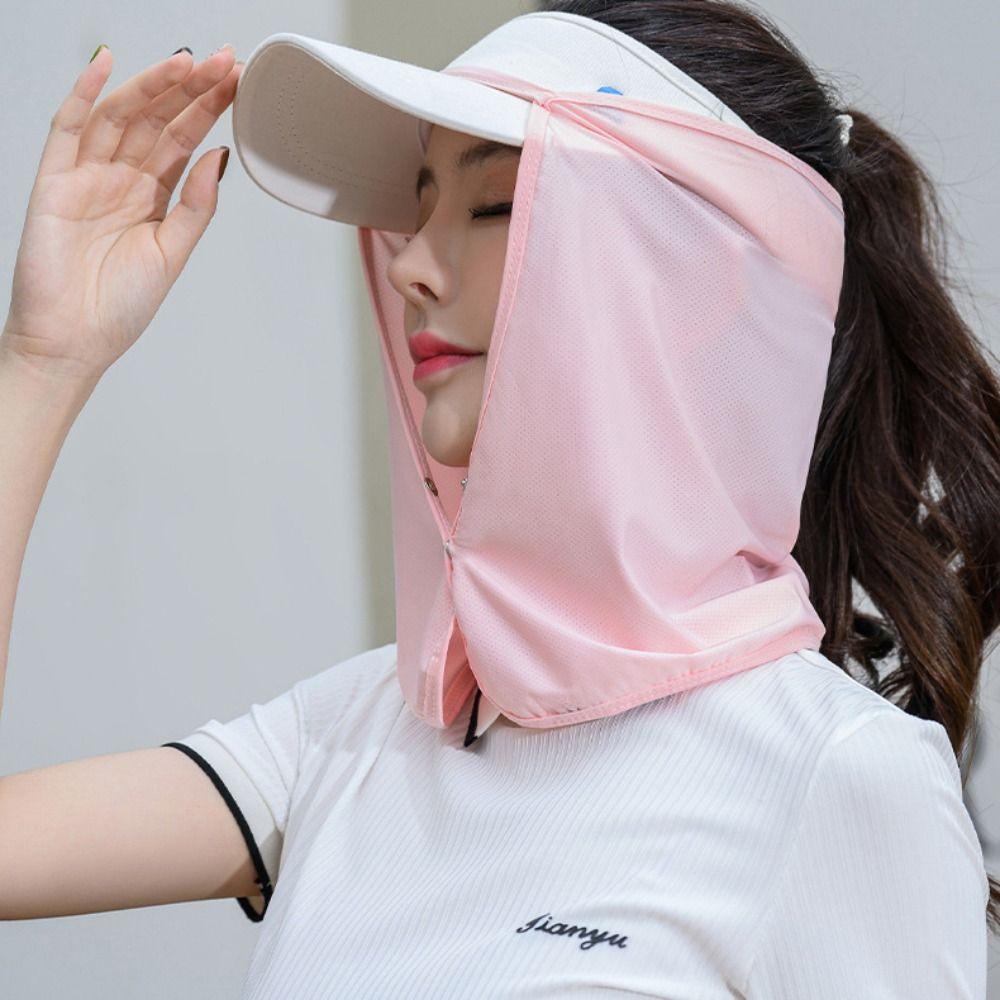 Shawl Ice Silk Sunscreen Mask Quick Drying Face Veil Adjustable Cycling Scarf  Cycling