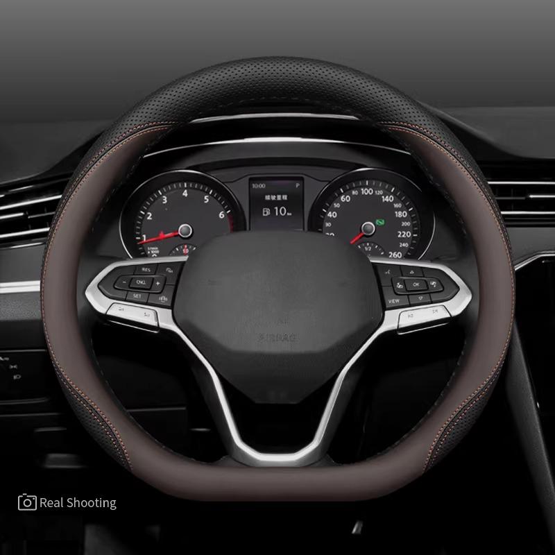 Pro VW Volkswagen Tera Teramont Potah Volantu Kůže Ultratenký Protiskluzový Prodyšný Potah Madla Auta Interiérové Doplňky