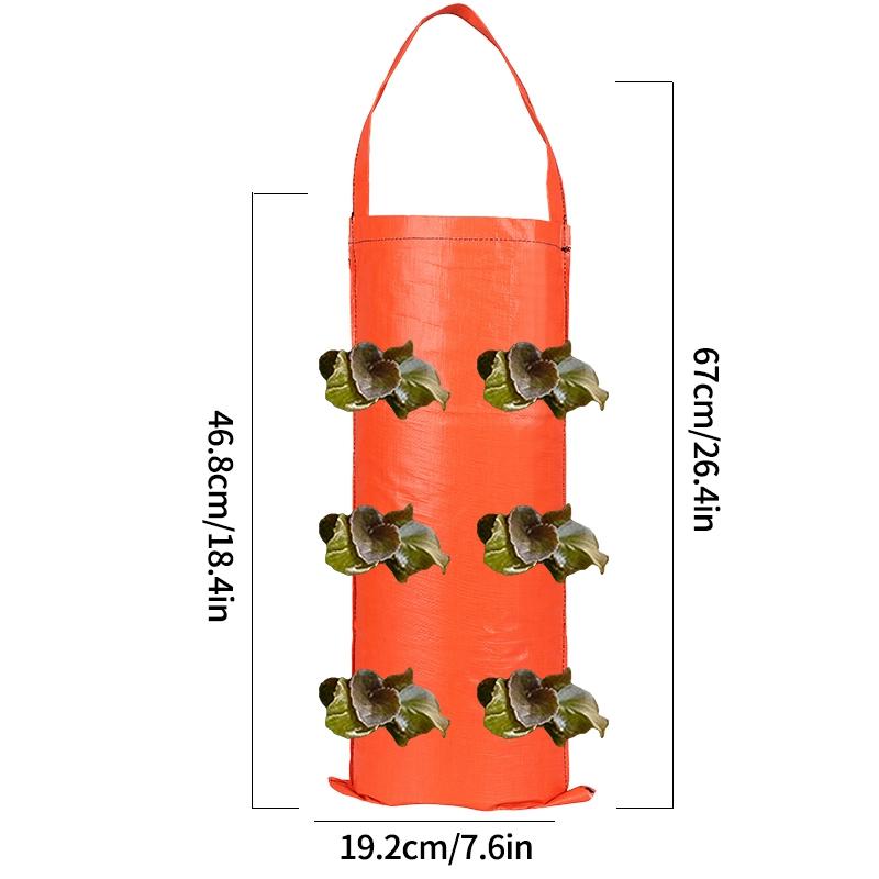 Hanging Strawberry Grow Bag Planter With Planting Holes Heavy Duty Durable Vertical Hanging Planter For Vegetable Tomato Potato