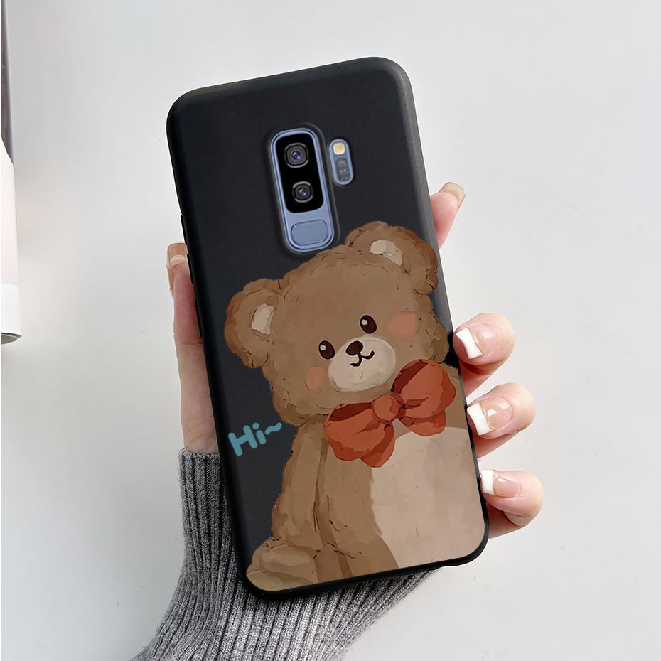 Silicone Back Cover for Coque Samsung Galaxy S9 Plus Cute Rabbit Panda Protective Soft Phone Case SamsungS9 S9Plus Funda Capas