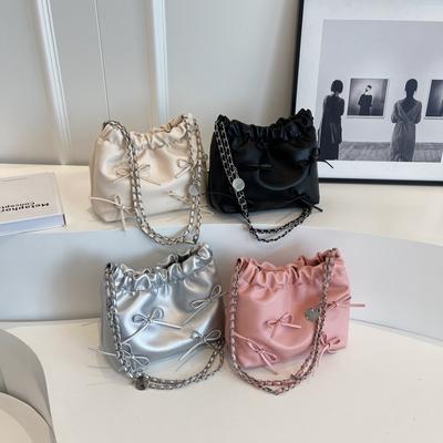 Folded Design Portable Small Bag Women'S Summer Simple Bucket Bag Fashion Messenger Bag